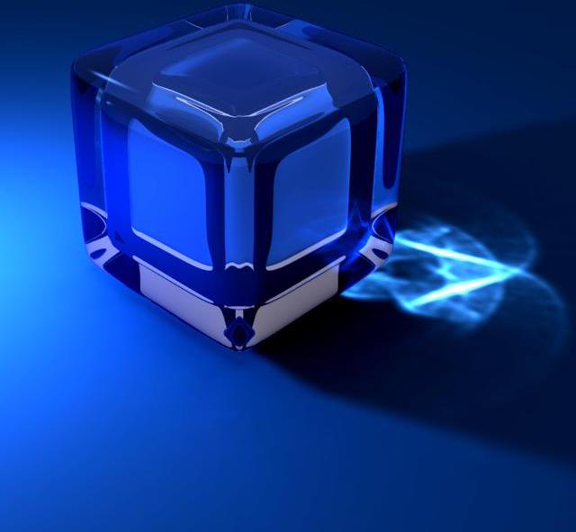 cube world blue wall